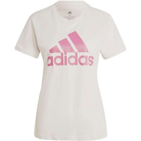 Adidas Koszulka damska adidas Loungewear Essentials Logo Tee kremowa IB9455