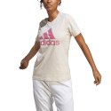 Adidas Koszulka damska adidas Loungewear Essentials Logo Tee kremowa IB9455