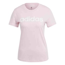 Adidas Koszulka damska adidas Loungwear Essentials Slim Logo Tee różowa GL0771