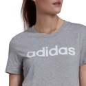 Adidas Koszulka damska adidas Loungwear Essentials Slim Logo szara HL2053