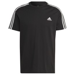 Adidas Koszulka męska adidas Essentials Single Jersey 3-Stripes Tee czarna IC9334