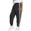 Adidas Spodnie damskie adidas Essentials 3-Stripes French Terry Loose-Fit czarne HA4375