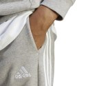 Adidas Spodnie męskie adidas Essentials French Terry Tapered Cuff 3-Stripes szare IC9407