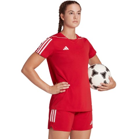 Adidas teamwear Koszulka damska adidas Tiro 23 League Jersey czerwona HT6549 Adidas teamwear Koszulka damska adidas Tiro 23 League Jersey czerwona HT6549