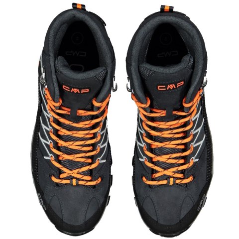 CMP Buty trekkingowe męskie CMP Rigel Mid WP czarno-pomarańczowe 3Q1294756UE CMP Buty trekkingowe męskie CMP Rigel Mid WP czarno-pomarańczowe 3Q1294756UE