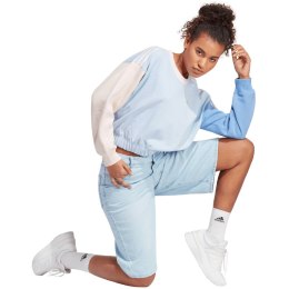 Adidas Bluza damska adidas Essentials 3-Stripes Crop błękitno-różowa IC9873