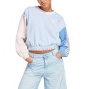 Adidas Bluza damska adidas Essentials 3-Stripes Crop błękitno-różowa IC9873