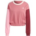 Adidas Bluza damska adidas Essentials 3-Stripes Crop różowa IC9875