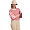 Adidas Bluza damska adidas Essentials 3-Stripes Crop różowa IC9875