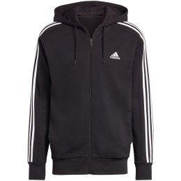 Adidas Bluza męska adidas Essentials French Terry 3-Stripes Full-Zip Hoodie czarna IC0433