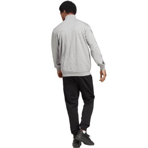 Adidas Dres męski adidas Basic 3-Stripes French Terry szaro-czarny IC6748 Adidas Dres męski adidas Basic 3-Stripes French Terry szaro-czarny IC6748