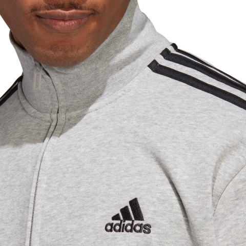 Adidas Dres męski adidas Basic 3-Stripes French Terry szaro-czarny IC6748 Adidas Dres męski adidas Basic 3-Stripes French Terry szaro-czarny IC6748