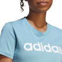 Adidas Koszulka damska adidas Loungewear Essentials Slim Logo Tee błękitna IC0629