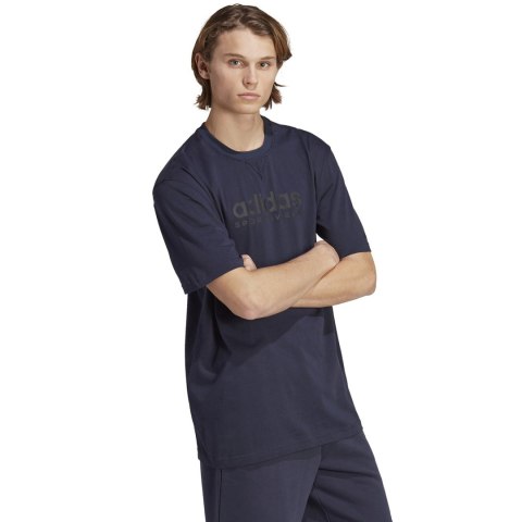 Adidas Koszulka męska adidas All SZN Graphic Tee granatowa IC9812 Adidas Koszulka męska adidas All SZN Graphic Tee granatowa IC9812