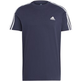 Adidas Koszulka męska adidas Essentials Single Jersey 3-Stripes Tee granatowa IC9335