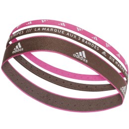 Adidas Opaski na włosy adidas Hairbands 3 szt. OSFM brązowo-różowa IC6515
