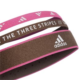 Adidas Opaski na włosy adidas Hairbands 3 szt. OSFM brązowo-różowa IC6515