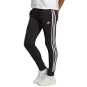 Adidas Spodnie damskie adidas Essentials 3-Stripes French Terry Cuffed czarne IC8770