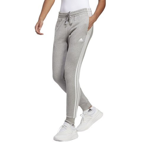 Adidas Spodnie damskie adidas Essentials 3-Stripes French Terry Cuffed szare IC9922 Adidas Spodnie damskie adidas Essentials 3-Stripes French Terry Cuffed szare IC9922