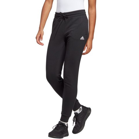 Adidas Spodnie damskie adidas Essentials Linear French Terry Cuffed czarne IC6868 Adidas Spodnie damskie adidas Essentials Linear French Terry Cuffed czarne IC6868