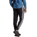 Adidas Spodnie męskie adidas Essentials French Terry Tapered Cuff 3-Stripes czarne HA4337