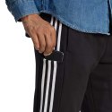 Adidas Spodnie męskie adidas Essentials French Terry Tapered Cuff 3-Stripes czarne HA4337