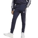 Adidas Spodnie męskie adidas Essentials French Terry Tapered Cuff 3-Stripes granatowe IC9406