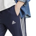 Adidas Spodnie męskie adidas Essentials Single Jersey Tapered Open Hem 3-Stripes granatowe IC0045