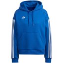 Adidas teamwear Bluza damska adidas Tiro 23 Competition Cotton Hoodie niebieska IC4617