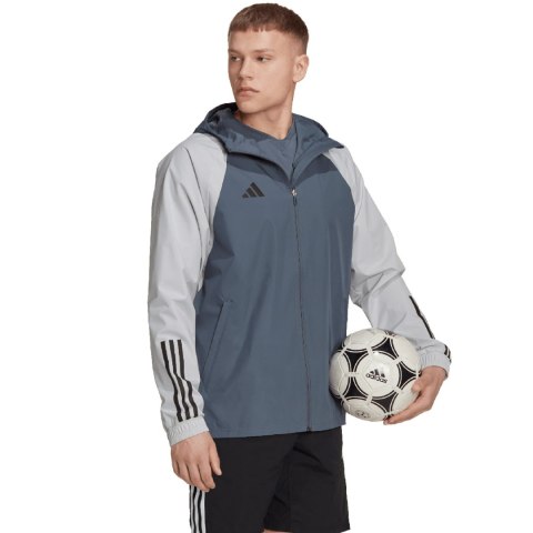 Adidas teamwear Kurtka męska adidas Tiro 23 Competition All-Weather szara HU1320 Adidas teamwear Kurtka męska adidas Tiro 23 Competition All-Weather szara HU1320