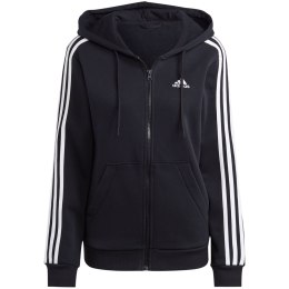 Adidas Bluza damska adidas Essentials 3-Stripes Full-Zip Fleece czarna HZ5743