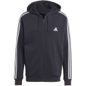 Adidas Bluza męska adidas Essentials Fleece 3-Stripes Full-Zip czarna IB4029