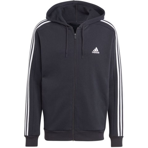 Adidas Bluza męska adidas Essentials Fleece 3-Stripes Full-Zip czarna IB4029