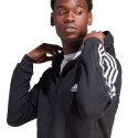 Adidas Bluza męska adidas Essentials Fleece 3-Stripes Full-Zip czarna IB4029