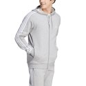 Adidas Bluza męska adidas Essentials Fleece 3-Stripes Full-Zip szara IJ6479