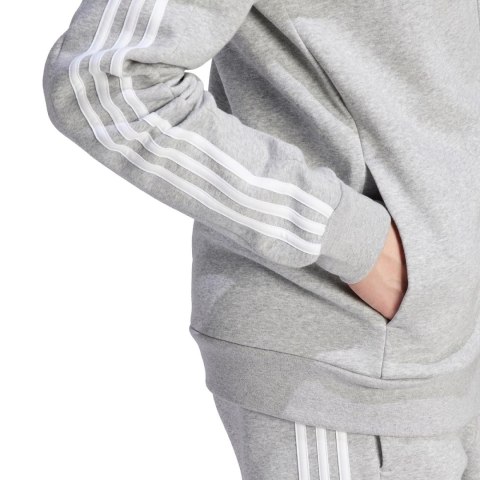 Adidas Bluza męska adidas Essentials Fleece 3-Stripes Full-Zip szara IJ6479 Adidas Bluza męska adidas Essentials Fleece 3-Stripes Full-Zip szara IJ6479