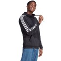 Adidas Bluza męska adidas Essentials Fleece 3-Stripes Hoodie czarna IB4028