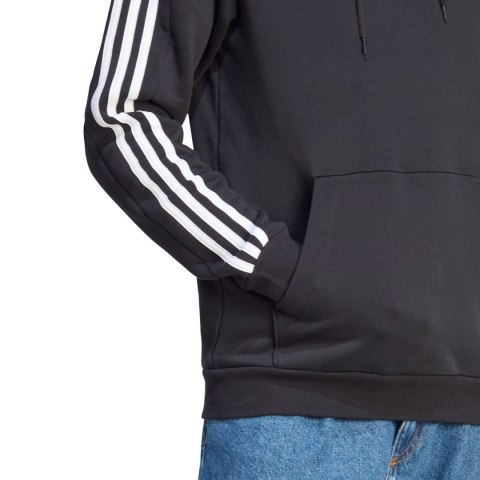 Adidas Bluza męska adidas Essentials Fleece 3-Stripes Hoodie czarna IB4028 Adidas Bluza męska adidas Essentials Fleece 3-Stripes Hoodie czarna IB4028