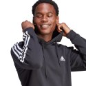 Adidas Bluza męska adidas Essentials Fleece 3-Stripes Hoodie czarna IB4028