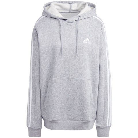 Adidas Bluza męska adidas Essentials Fleece 3-Stripes Hoodie szara IJ6474