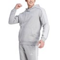 Adidas Bluza męska adidas Essentials Fleece 3-Stripes Hoodie szara IJ6474