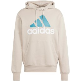 Adidas Bluza męska adidas Essentials French Terry Big Logo Hoodie beżowa IJ8584