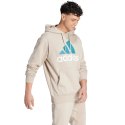 Adidas Bluza męska adidas Essentials French Terry Big Logo Hoodie beżowa IJ8584