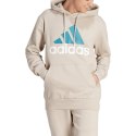 Adidas Bluza męska adidas Essentials French Terry Big Logo Hoodie beżowa IJ8584