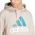 Adidas Bluza męska adidas Essentials French Terry Big Logo Hoodie beżowa IJ8584