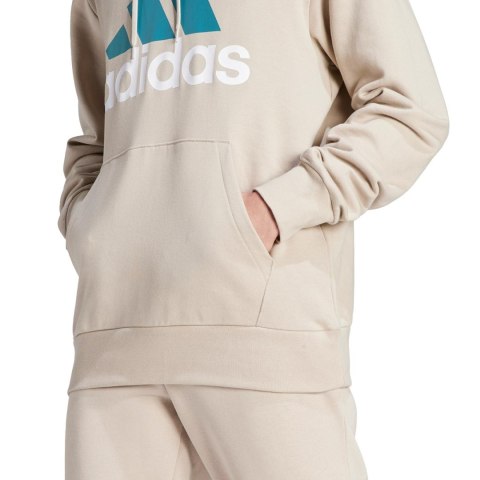 Adidas Bluza męska adidas Essentials French Terry Big Logo Hoodie beżowa IJ8584 Adidas Bluza męska adidas Essentials French Terry Big Logo Hoodie beżowa IJ8584