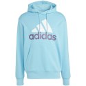 Adidas Bluza męska adidas Essentials French Terry Big Logo Hoodie błękitna IJ8588