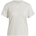 Adidas Koszulka damska adidas Aeroready Train Essentials 3-Stripes Tee beżowa HZ5681