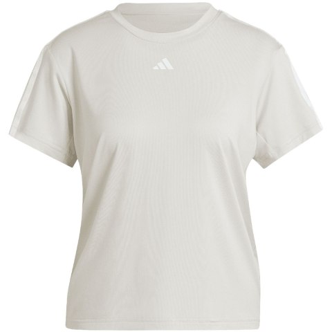 Adidas Koszulka damska adidas Aeroready Train Essentials 3-Stripes Tee beżowa HZ5681