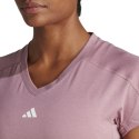 Adidas Koszulka damska adidas Aeroready Train Essentials Minimal Branding V-Neck Tee różowa HZ5662